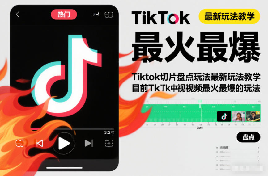 Tiktok切片盘点玩法最新玩法教学，目前Tk中视频最火最爆的玩法-智云网