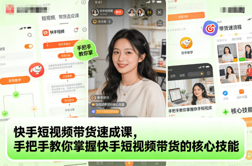 快手短视频带货速成课，手把手教你掌握快手短视频带货的核心技能-智云网