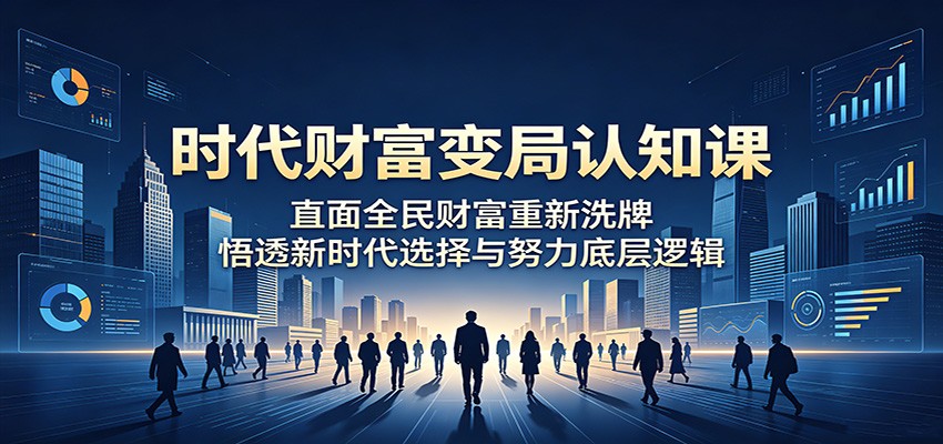 时代财富变局认知课：直面全民财富重新洗牌，悟透新时代选择与努力底层逻辑-智云网