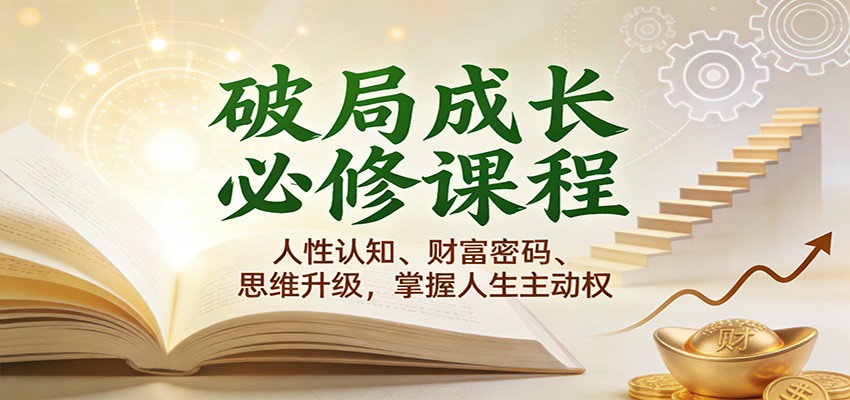破局成长必修课2.0：人性认知、财富密码、思维升级，掌握人生主动权-智云网
