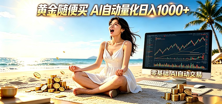 黄金随便买？AI自动外汇量化交易 在家当皇帝 日入1000+-智云网