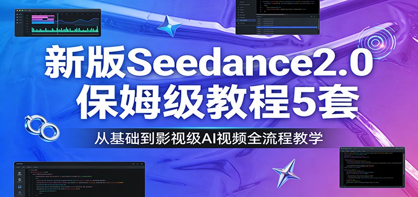 新版Seedance2.0保姆级教程5套：从基础到影视级AI视频全流程教学-智云网