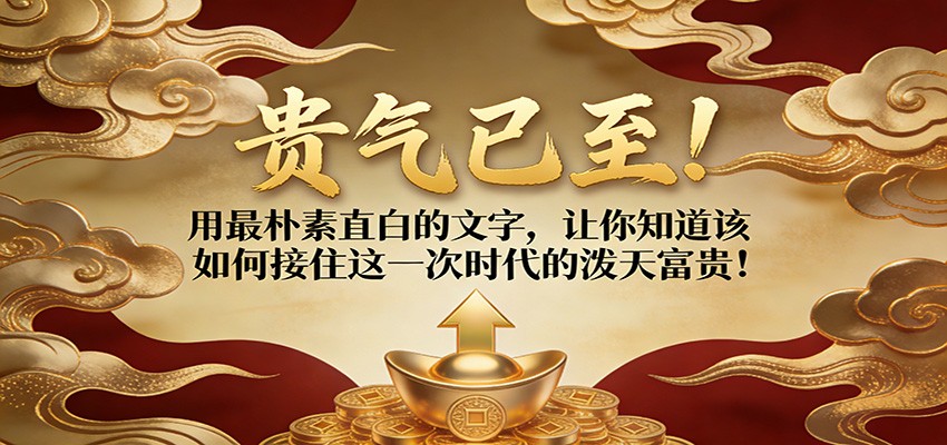 付费文章：贵气已至！用最朴素直白的文字，让你知道该如何接住这一次时代的泼天富贵！-智云网