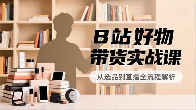 B站好物带货实战课，账号定位、选品拍摄、运营变现，全流程教学，实现UP主月入过万-智云网