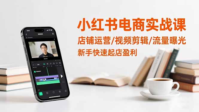 小红书电商实战课：店铺运营/视频剪辑/流量曝光，新手快速起店盈利-智云网