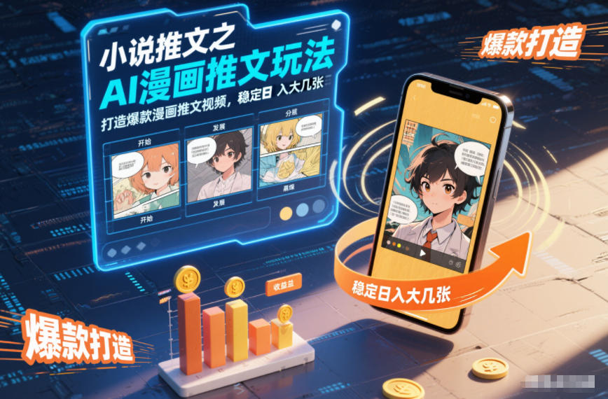 小说推文之AI漫画推文玩法，打造爆款漫画推文视频，稳定日入大几张-智云网