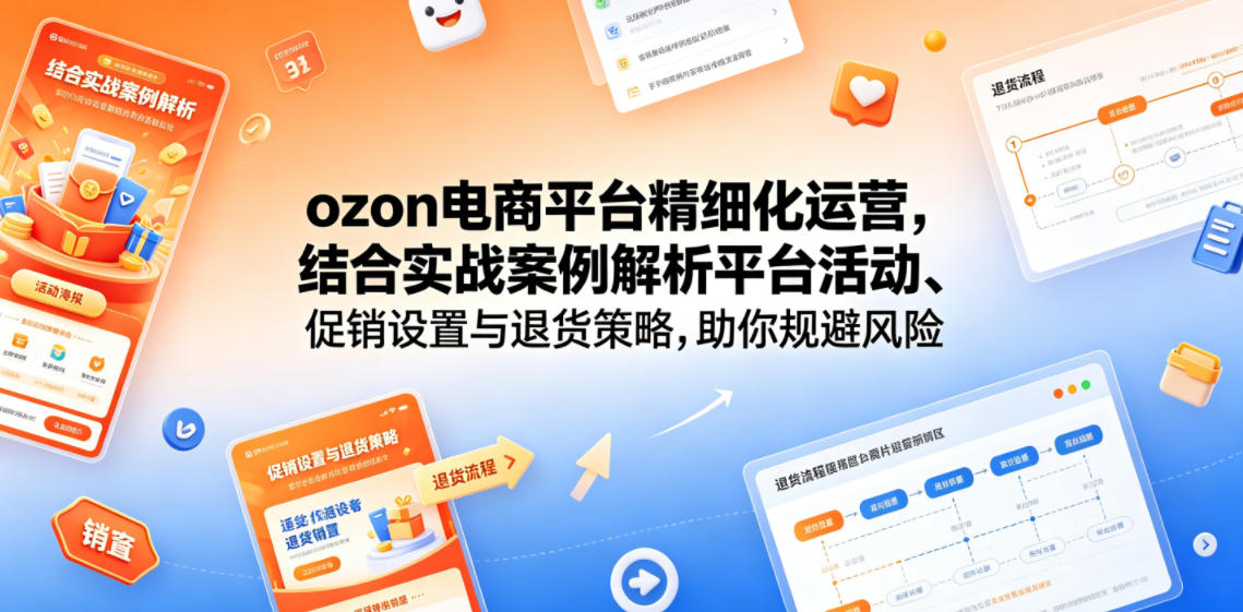 ozon电商平台精细化运营，结合实战案例解析平台活动、促销设置与退货策略，助你规避风险、提升销量-智云网