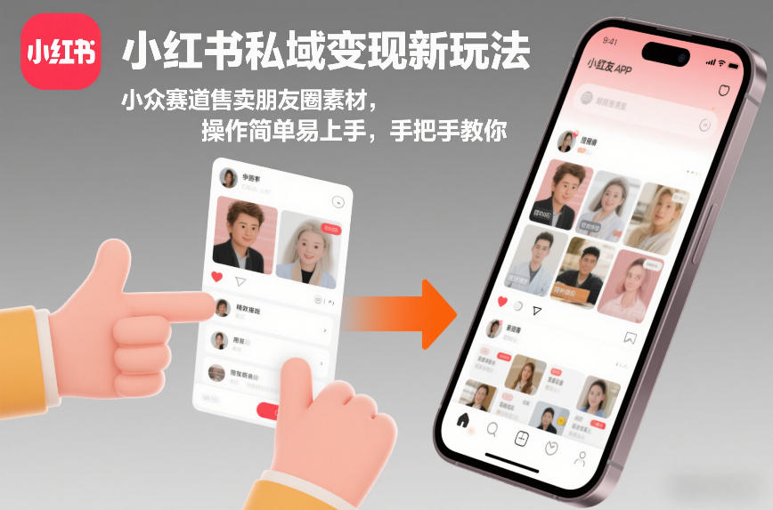 小红书私域变现新玩法，小众赛道售卖朋友圈素材，操作简单易上手，手把手教你-智云网