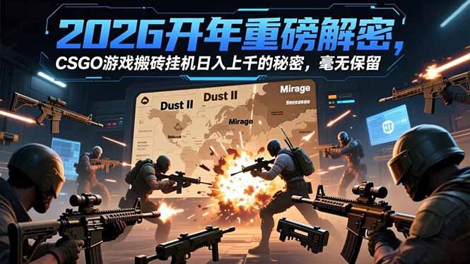 2026开年重磅解密，CSGO游戏搬砖挂机日入上千的秘密，毫无保留-智云网