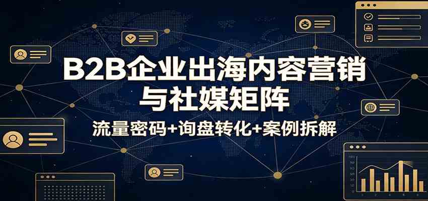B2B企业出海内容营销与社媒矩阵：流量密码+询盘转化+案例拆解-智云网