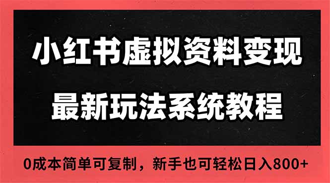 2025小红书虚拟资料最新开店运营教程，搜索流变现玩法，一人多店0成本…-智云网