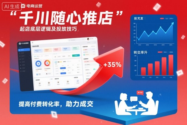 千川随心推起店底层逻辑及投放技巧，提高付费转化率，助力成交-智云网