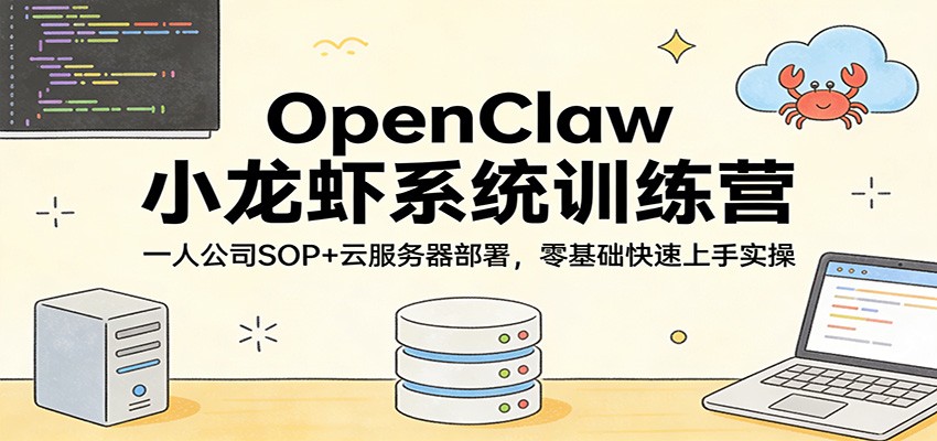OpenClaw小龙虾系统训练营：一人公司SOP，云服务器部署，零基础快速上手实操-智云网