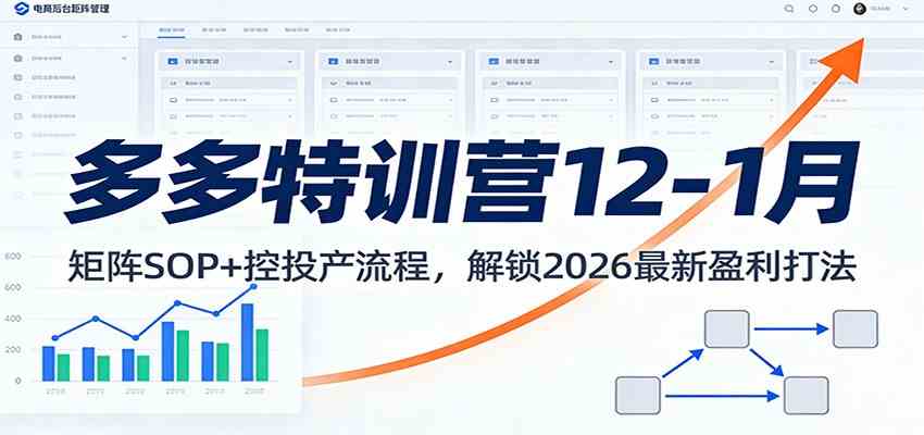 多多特训营12-1月：矩阵SOP+ 控投产流程，解锁2026最新盈利打法-智云网