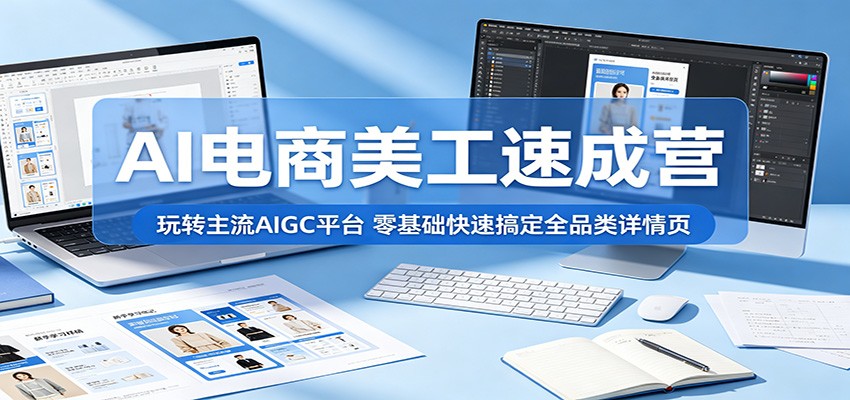 AI电商美工速成营：玩转主流AIGC平台，零基础快速搞定全品类详情页-智云网
