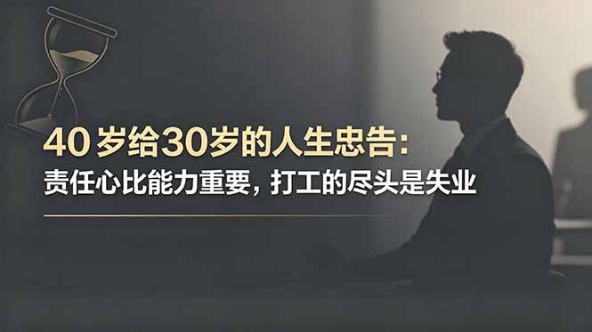 付费文章:40岁给30岁的人生忠告:责任心比能力重要,打工的尽头是失业-智云网