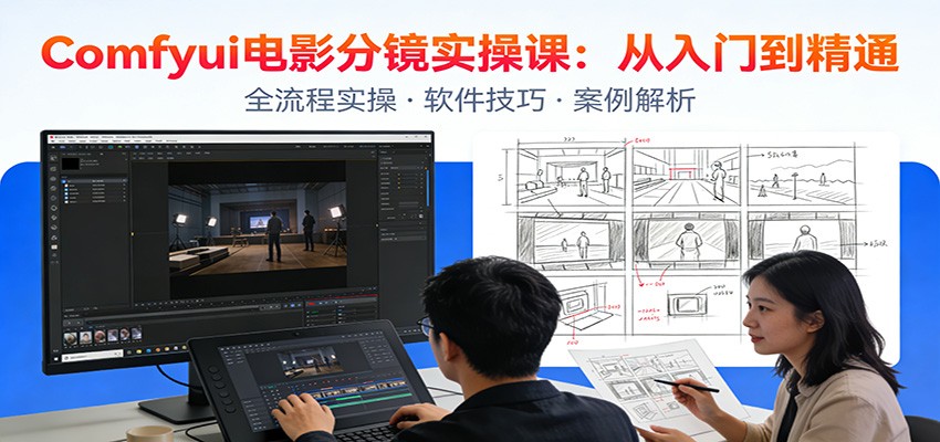 ComfyUI电影分镜实操课：分镜一致性，全流程AI视频制作，零基础也能做专业分镜-智云网