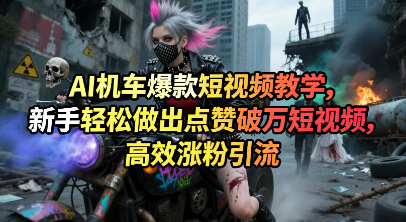 AI机车爆款短视频教学，新手轻松做出点赞破万短视频，高效涨粉引流-智云网