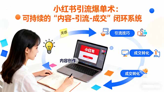 小红书引流爆单术：构建一套低成本 可持续的“内容-引流-成交”闭环系统-智云网