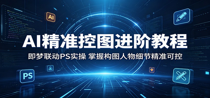 AI精准控图进阶教程：即梦联动PS实操，掌握构图人物细节精准可控-智云网