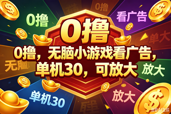 （18758期）0撸，腾讯出品，无脑小游戏看广告，单机30，可放大-智云网
