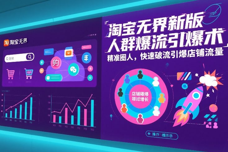 淘宝无界新版人群爆流引爆术，精准圈人，快速破流引爆店铺流量-智云网
