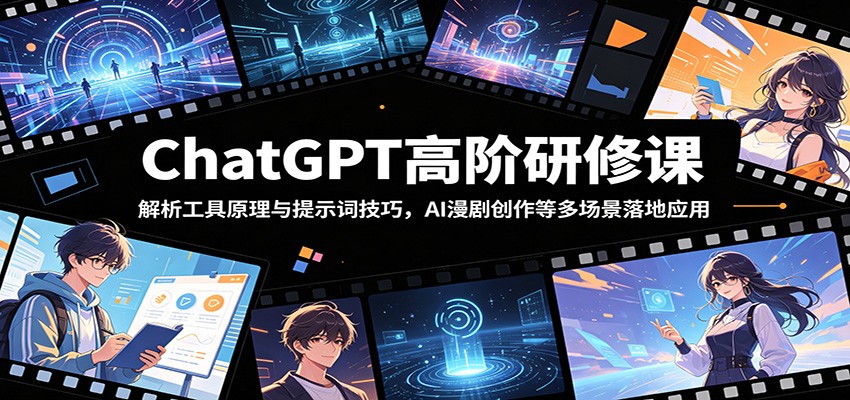 ChatGPT高阶研修课：解析工具原理与提示词技巧，AI漫剧创作等多场景落地应用-智云网