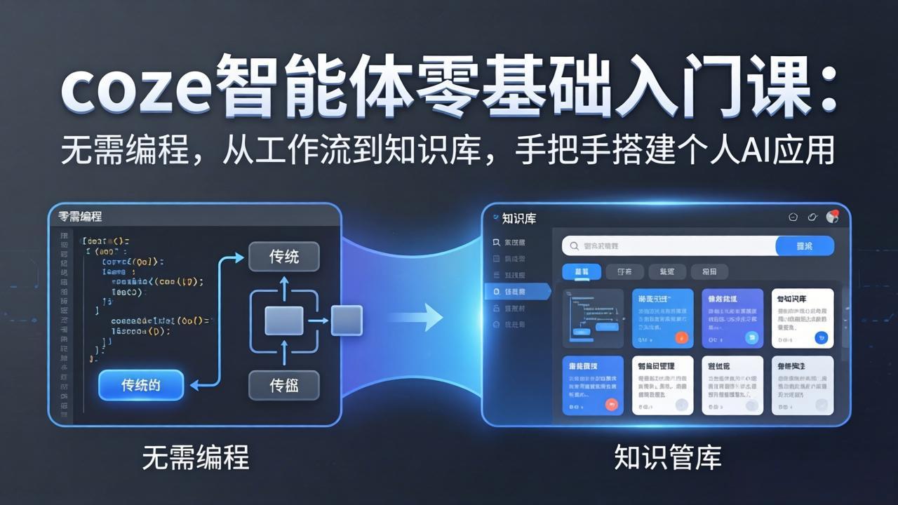 coze智能体零基础入门课：无需编程，从工作流到知识库，手把手搭建个人AI应用-智云网
