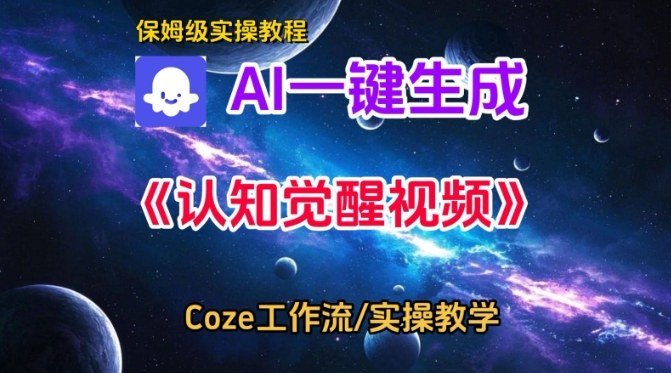 Coze扣子智能体工作流一键生成认知觉醒视频，保姆级搭建教学-智云网
