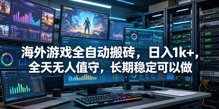 海外游戏全自动搬砖项目，日入1k+，全天无人值守，长期稳定可以做【揭秘】-智云网