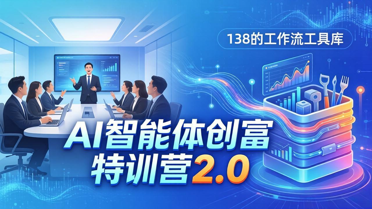 AI智能体创富训练营2.0：3天闭门直播+视频课+工具库，从0到1搭建智能体附138个工作流-智云网