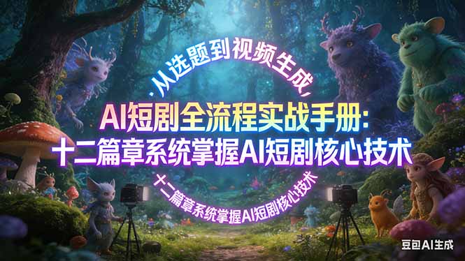 AI 短剧全流程实战手册:从选题到视频生成,十二篇章系统掌握 AI 短剧核心技术-智云网