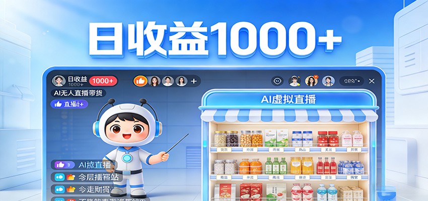 不用露脸不用说话，24小时自动卖货赚钱，全天自动直播，收益看得见-智云网