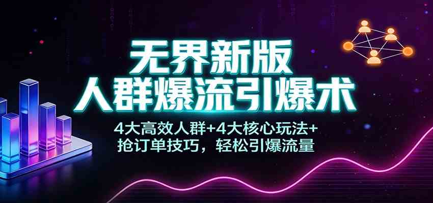 无界新版人群爆流引爆术：4大高效人群+4大核心玩法+抢订单技巧，轻松引爆流量-智云网