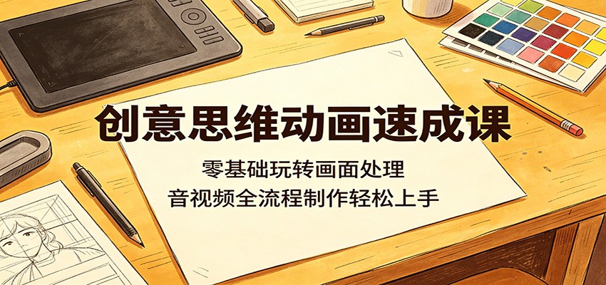 创意思维动画速成课：零基础玩转画面处理，音视频全流程制作轻松上手-智云网