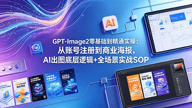 GPT-Image2零基础到精通实操：从账号注册到商业海报，AI出图底层逻辑+全场景实战SOP-智云网