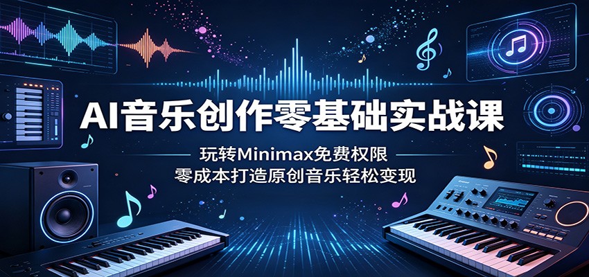 AI音乐创作零基础实战课：玩转Minimax免费权限，零成本打造原创音乐轻松变现-智云网