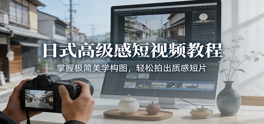 日式高级感短视频教程：掌握极简美学构图，轻松拍出质感短片-智云网