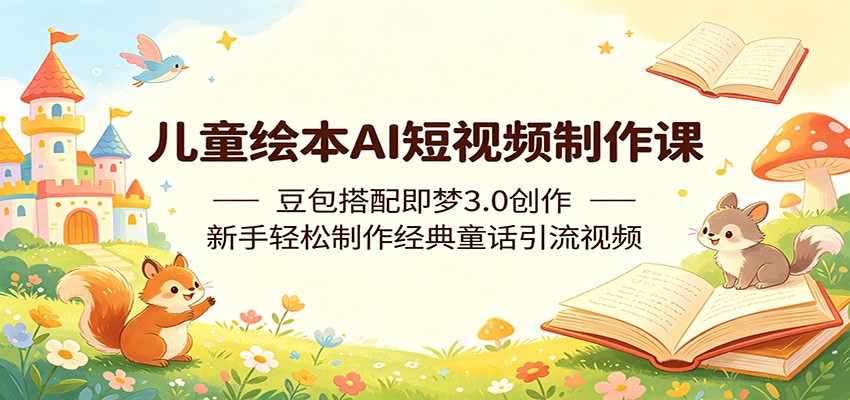儿童绘本AI短视频制作课：豆包搭配即梦3.0创作，新手轻松制作经典童话引流视频-智云网