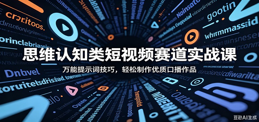 思维认知类短视频赛道实战课：万能提示词技巧，轻松制作优质口播作品-智云网