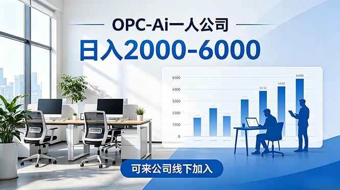 （18809期）2026创业新风口—OPC一人公司模式震撼首发！日收益2000-6000+，项目绿色长久，安全稳健，合…-智云网