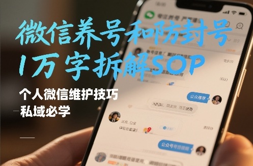微信养号和防封号1万字拆解SOP，个人微信维护技巧，私域必学【文档】-智云网
