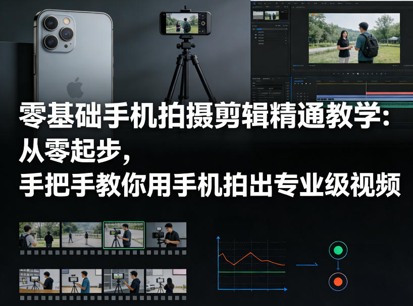 零基础手机拍摄剪辑精通教学:从零起步,手把手教你用手机拍出专业级视频-智云网