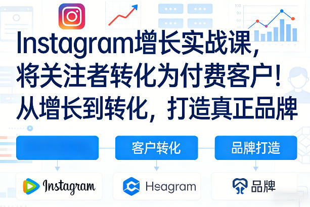 Instagram增长实战课,将关注者转化为付费客户!从增长到转化,打造真正品牌(双语字幕)-智云网