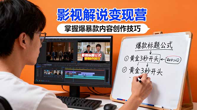 影视解说变现营：通过30+实战案例爆款内容创作技巧，掌握影视解说盈利密码-智云网