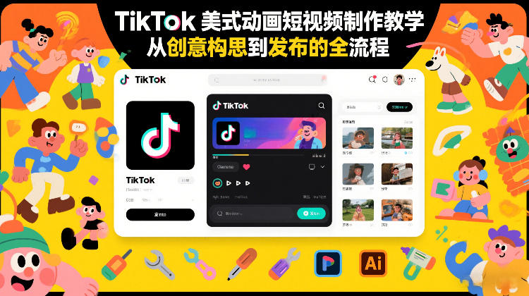 TikTok美式动画短视频制作教学，从创意构思到发布的全流程-智云网