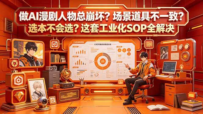 (18850期)做AI漫剧人物总崩坏?场景道具不一致?选本不会选?这套工业化SOP全解决 (更新)-智云网
