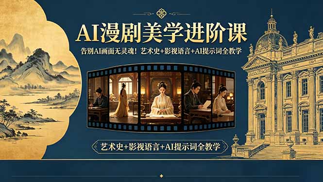 告别AI画面无灵魂！AI漫剧美学进阶课-更新，艺术史+影视语言+AI提示词全教学-智云网