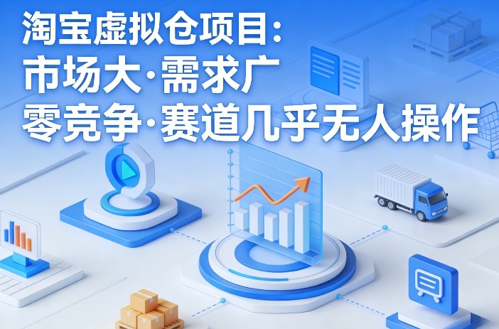 淘宝虚拟仓项目，市场大，需求广，零竞争，赛道几乎没人操作-智云网
