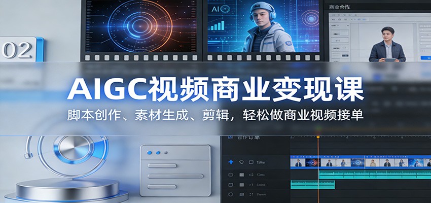 AIGC视频商业变现课：脚本创作、素材生成、剪辑，轻松做商业视频接单-智云网